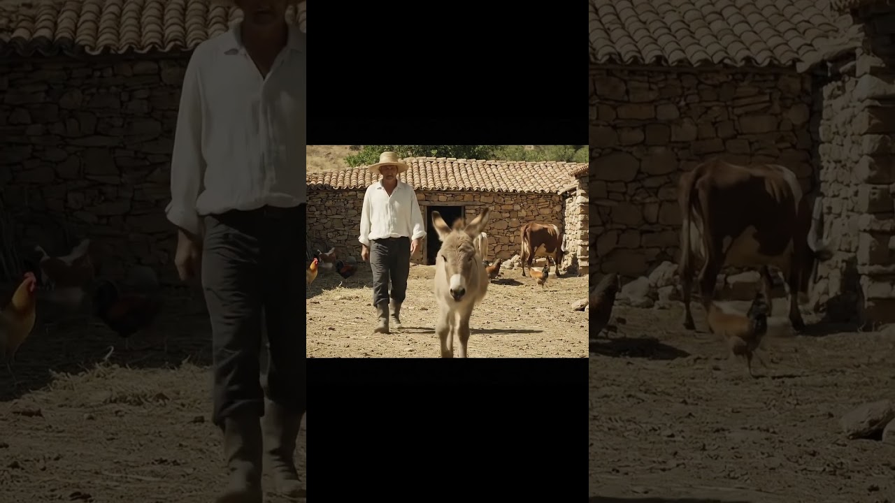 Cute Baby Donkey in Cyprus Countryside | Farm Life and Village Animals #animals