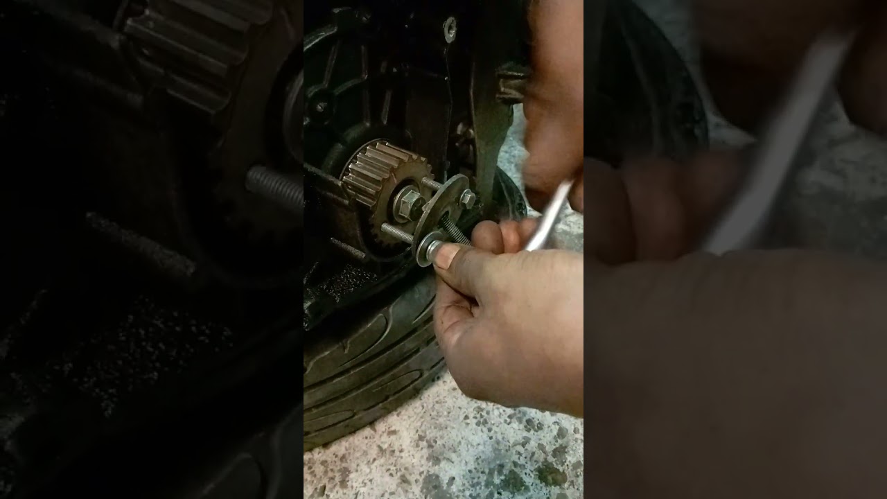 extraction poulie vilebrequin avec outillage maison simple à faire sois même sur 1.9 dci ...