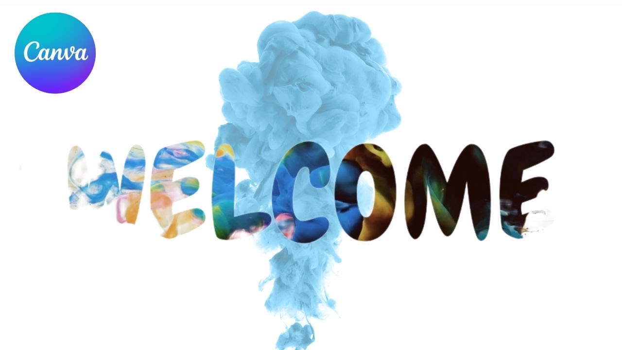 How to Create Video Text Masking with a Colorful Smoke Effect in Canva | Canva Easy Tutorial