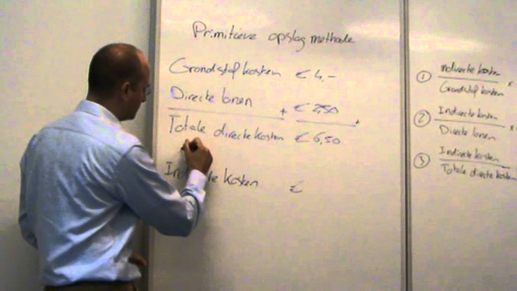 Bedrijfseconomie, directe en indirecte kosten, primitieve opslagmethode