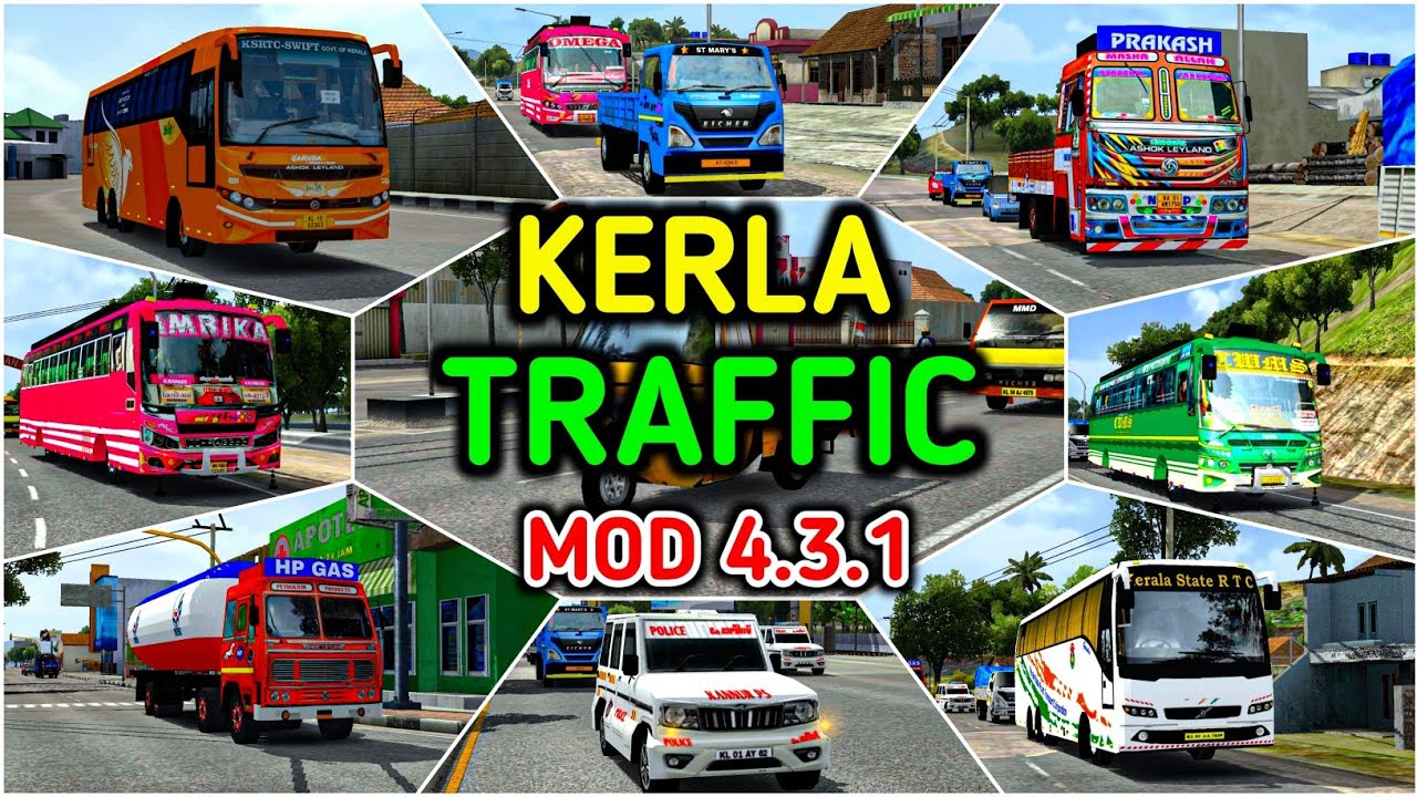 How to Add KERALA TRAFFIC Mod in Bus Simulator Indonesia | KERLA TRAFFIC MOD 4.3.1| India Traffic