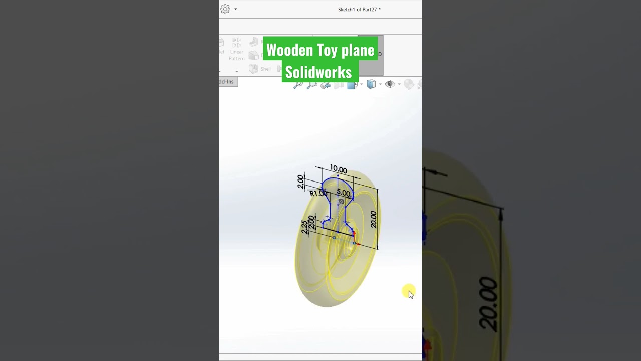 ✅How to make a wheel in Solidworks❓ #shorts #short #youtubeshorts #solidworks #wheels