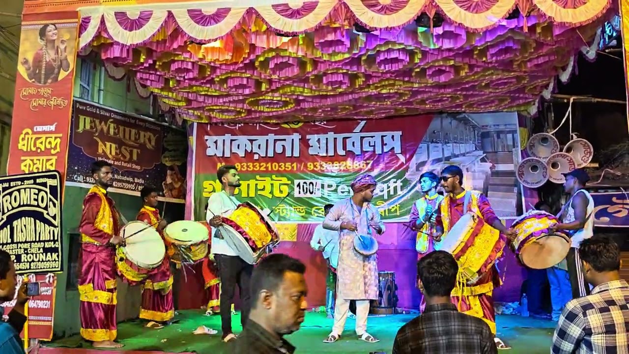 Romeo Dhol Tasa Party 🔥#Jimmy Jimmy Aja Aja song #nabadwiprash2025 