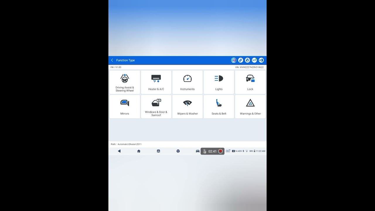 beta testing the topdon one vw sharan driver preferences #topdon #topdonone #vw