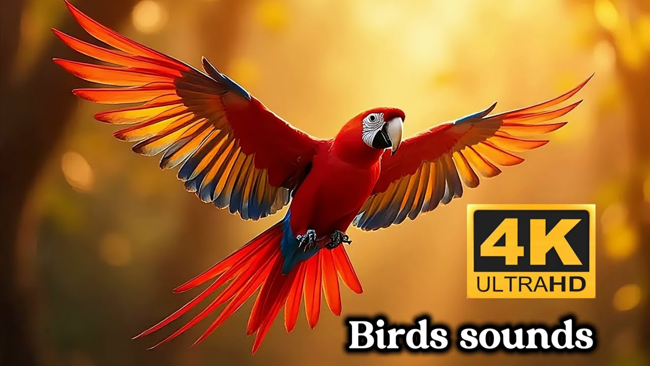 “Tropical Parrots in 4K | Real Jungle Moments with Natural Sounds” #parrots #NatureSound #Sound 