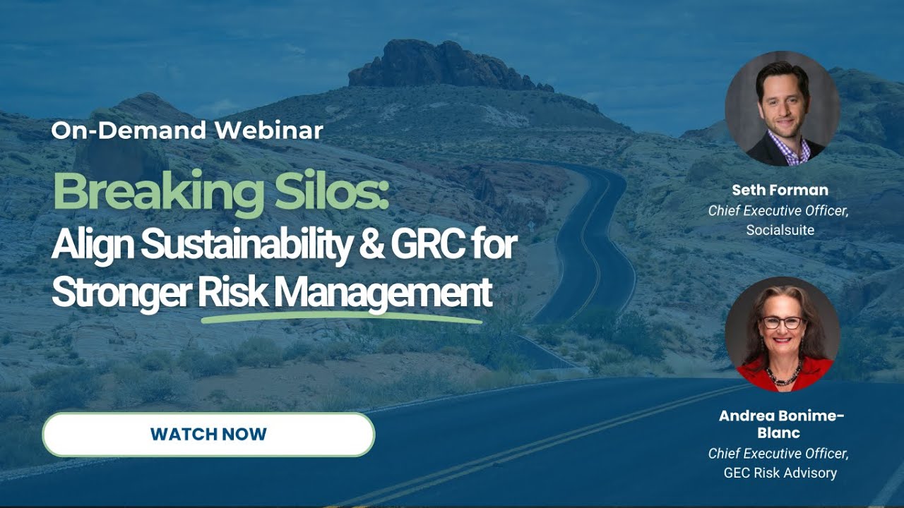 Breaking Silos: Align Sustainability & GRC for Stronger Risk Management | Socialsuite Webinar