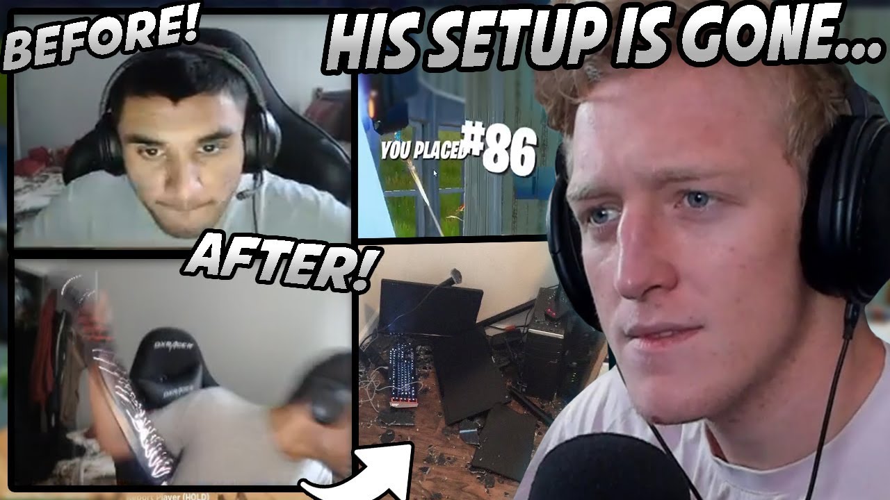 Tfue Reacts To Streamer DESTROYING His ENTIRE SETUP After He Kept LOSING In A Fortnite Tournament...