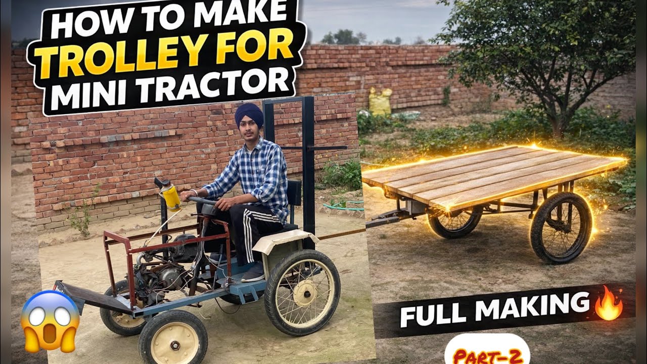 How to make Trolley for Mini Tractor Part - 2 #viral #modificition #tractortrolley #minitractor 