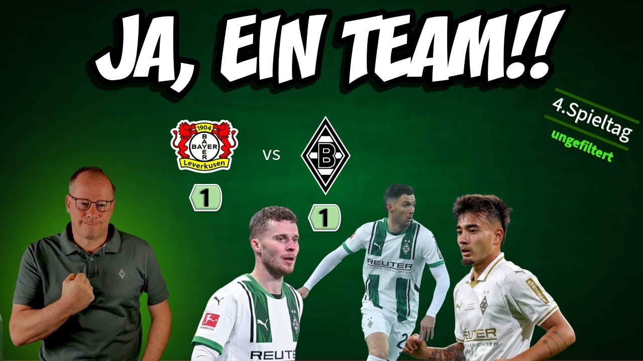 💚SO MUSS DAS!!💚 Hochverdienter Punkt in Leverkusen f&uuml;r Borussia!💚