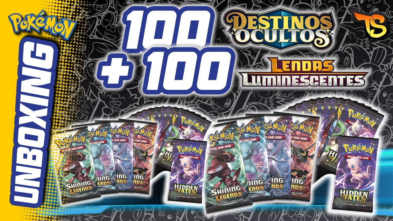 MEGA UNBOXING de Coleções Especiais! 100 Destinos Ocultos + 100 Lendas Luminescentes! - Pokémon TCG