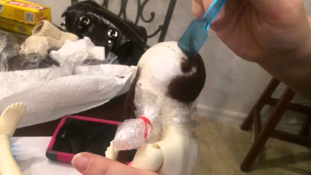 How to make a BJD wig (part 4 of 4): Flocking (the shaved look) and Mohawks