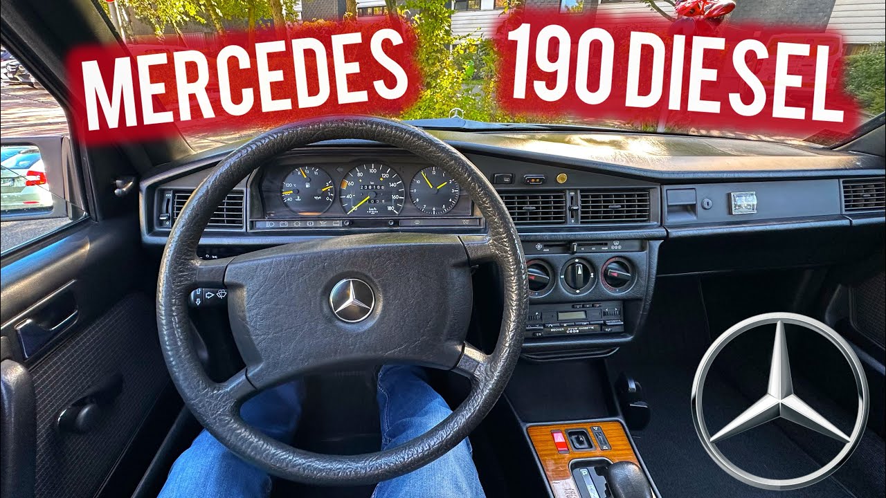 MERCEDES 190D W201 1989 AUTOMATIC POV DRIVE & SOUND CHECK 72HP ENGINE 
