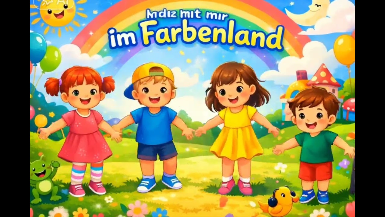🎨 Kinderlied Farben – Tanz mit mir im Farbenland 🌈 | Bewegungslied
