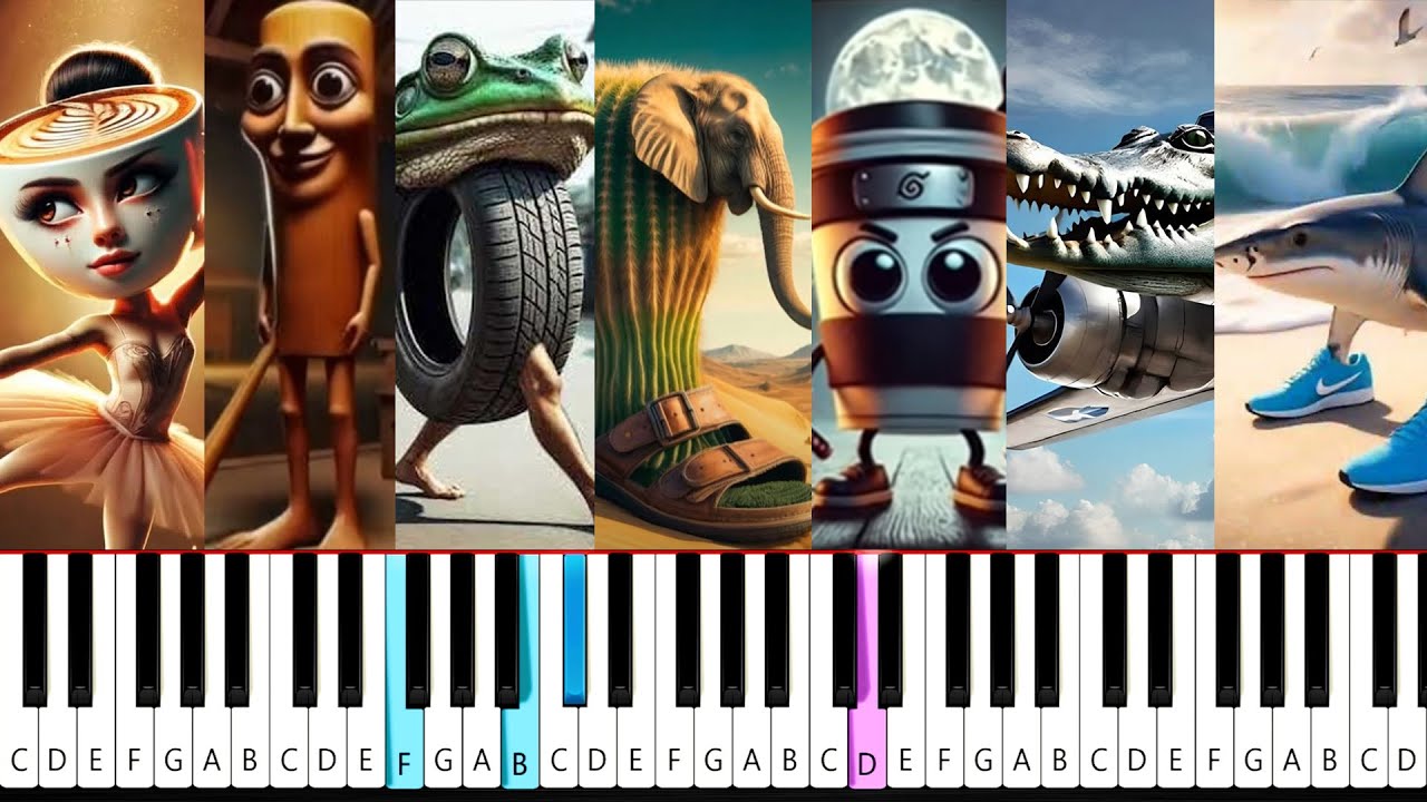7 Italian Brainrot Background Sounds - Piano Tutorial