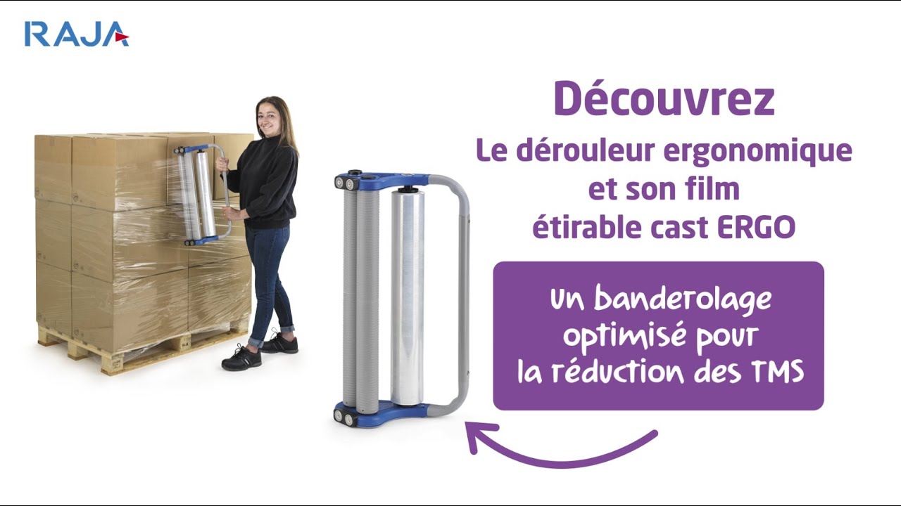 Kit dévidoir avec film étirable manuel | RAJAPACK