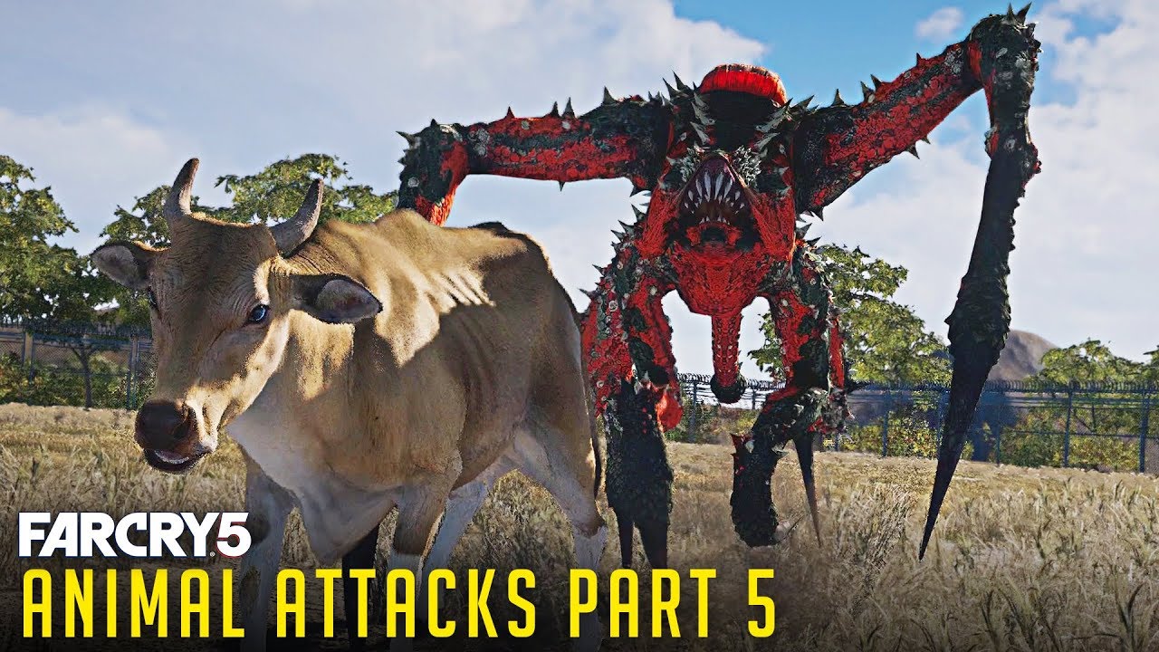 All Animal Attacks on Arachnid Worker (Animal Attacks Part 5) Animals VS Arachnid Worker - FAR CRY 5