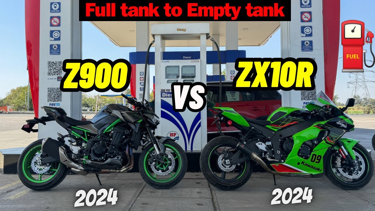 2024 Kawasaki Zx10r vs Z900 Mileage test🥵 | Full Tank to Empty Tank | Parallel Mileage |