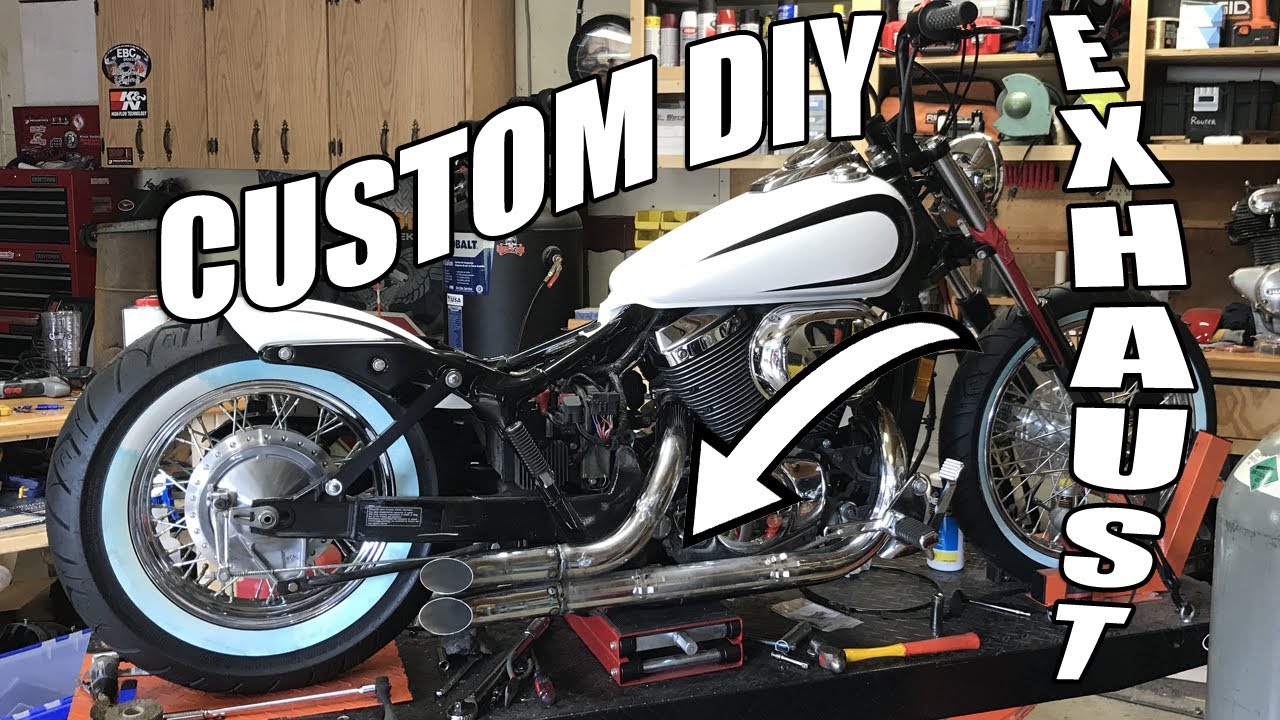 Самодельный выхлоп на Honda Shadow