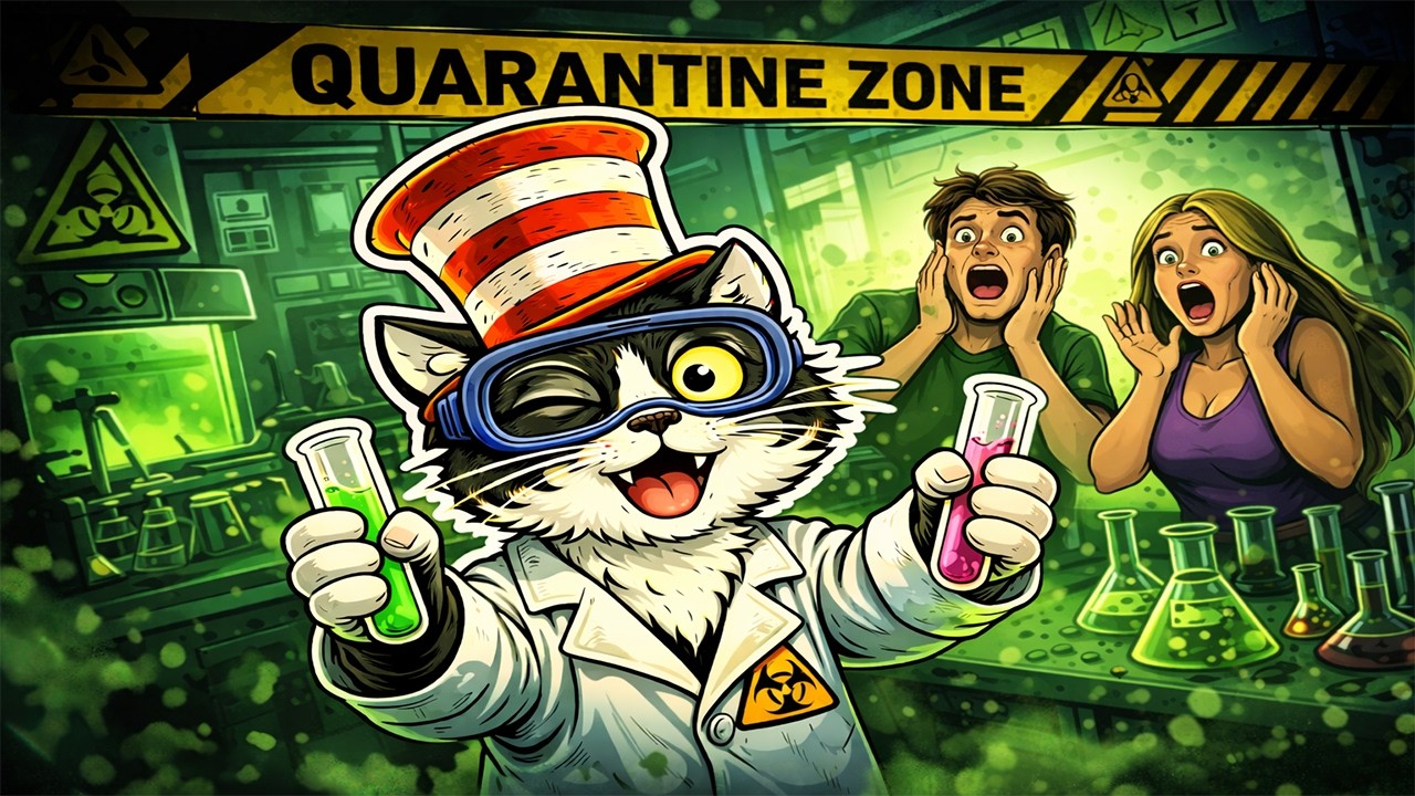 Quarantine Zone Gameplay - Can a cat become a scientist?