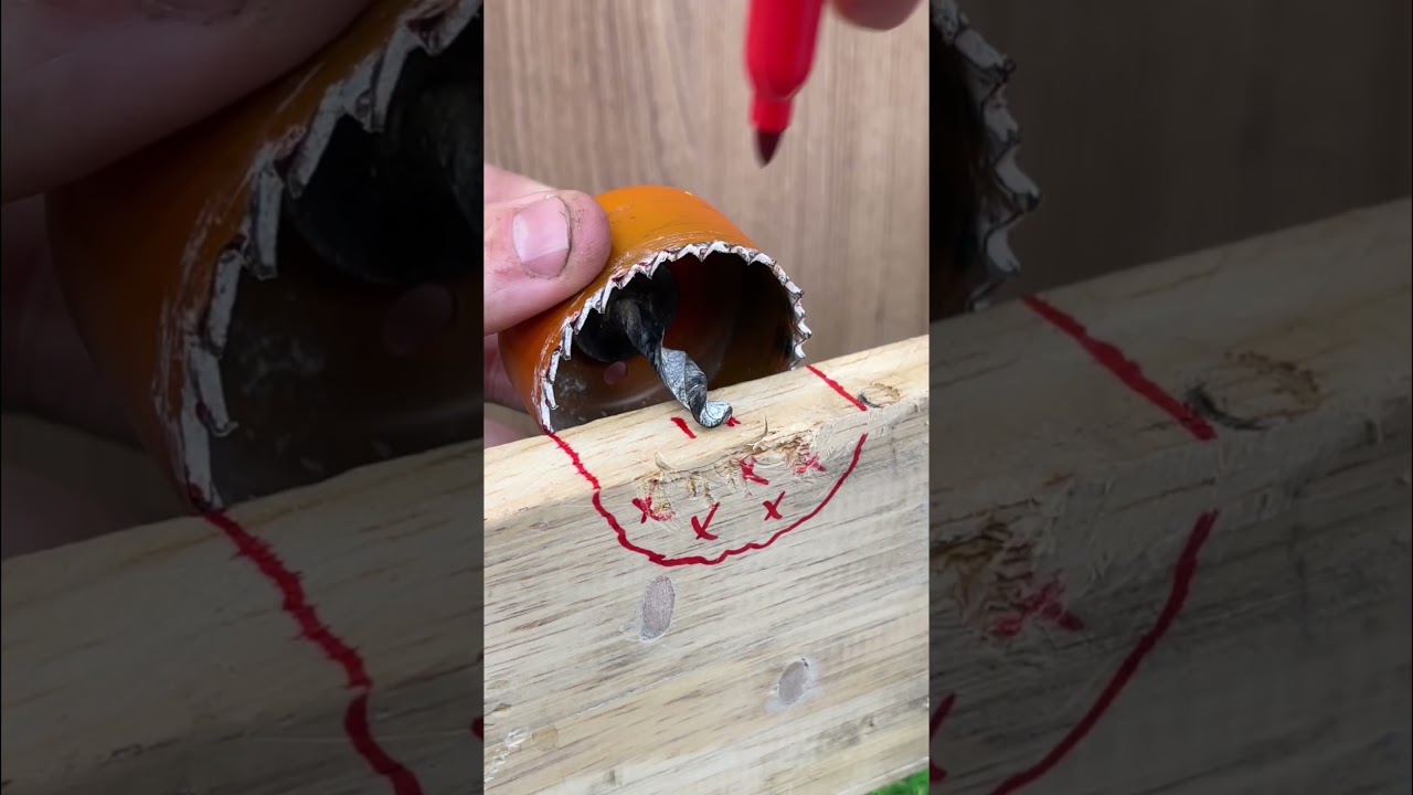 O truque dos marceneiros para furar com perfei&ccedil;&atilde;o #dicas #diy #tecnica #marceneiro #ideia
