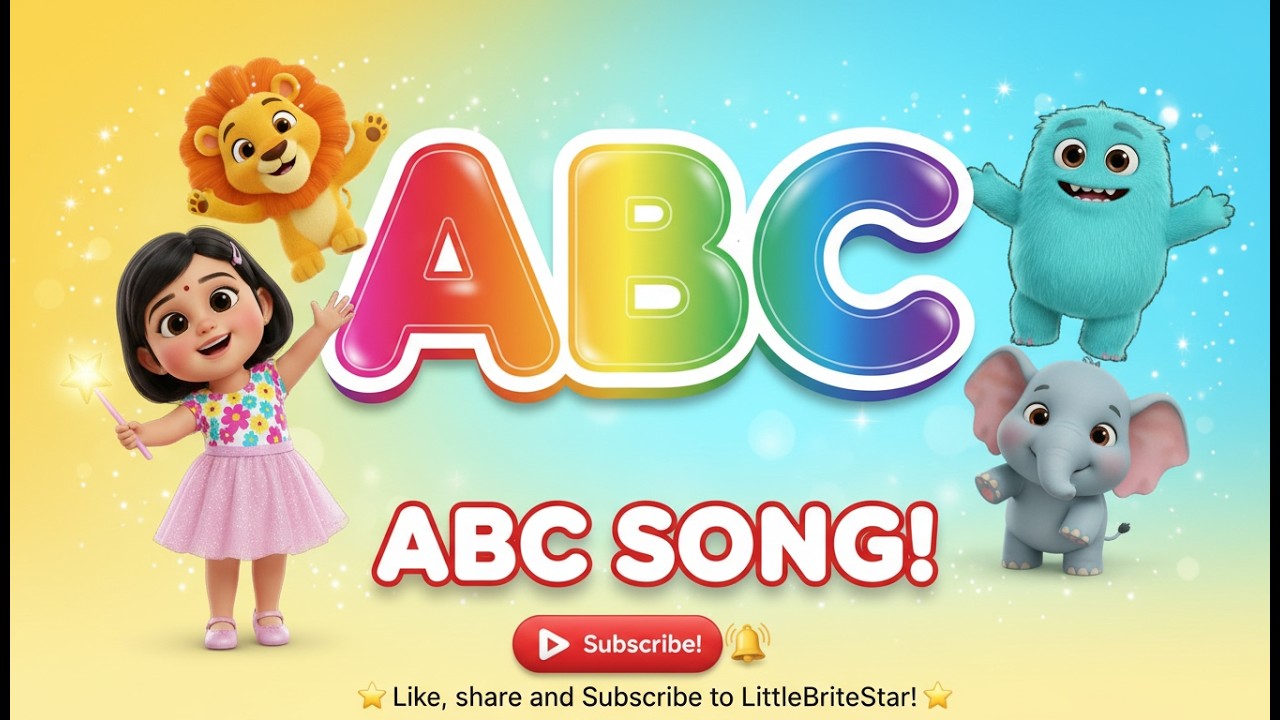 ABC Song for Kids | Learn Alphabet A to Z | Fun Preschool Learning Video| LITTLE BRITE STAR🌈
