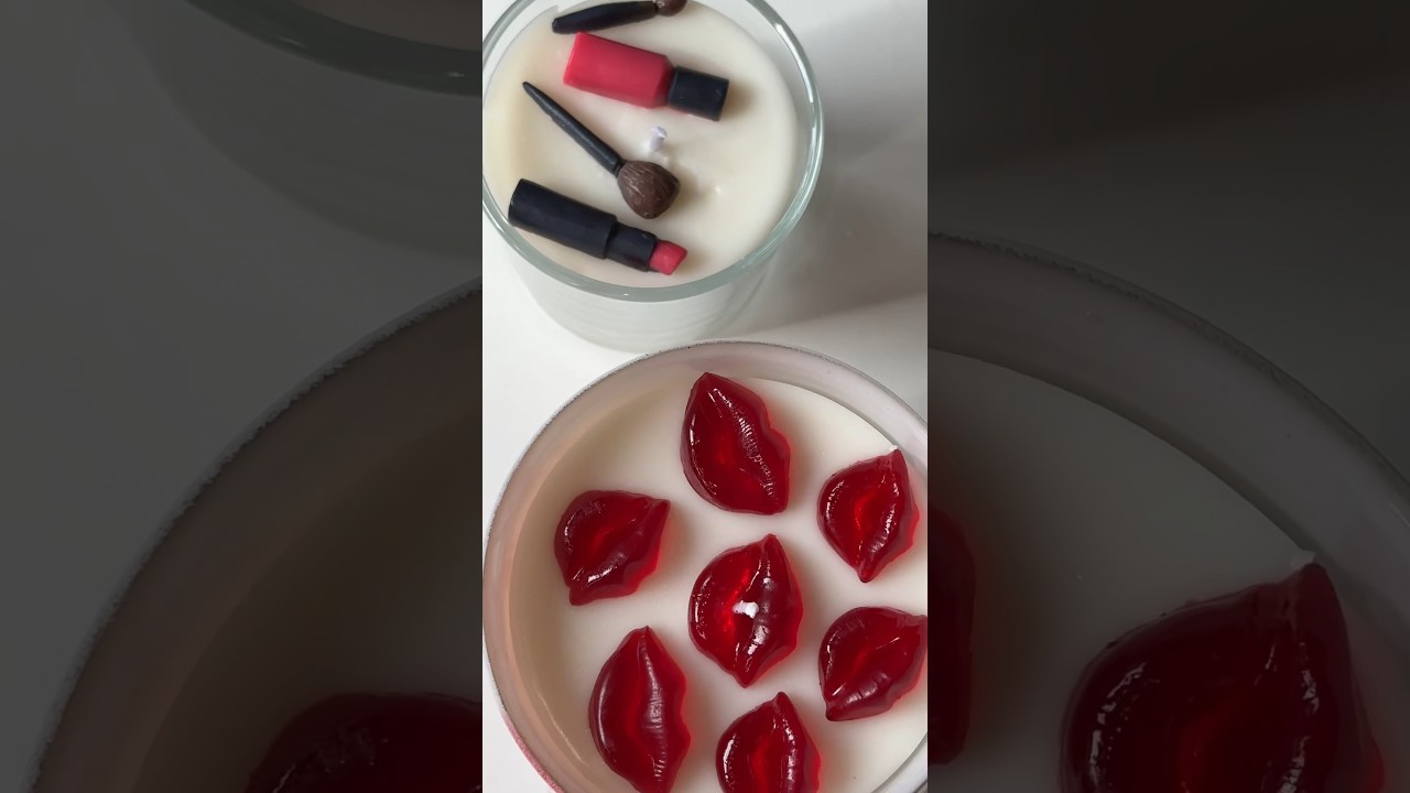 Make-up Kerzen💄💋 #kerzengie&szlig;en #candlemaking #kerzendiy #makeup
