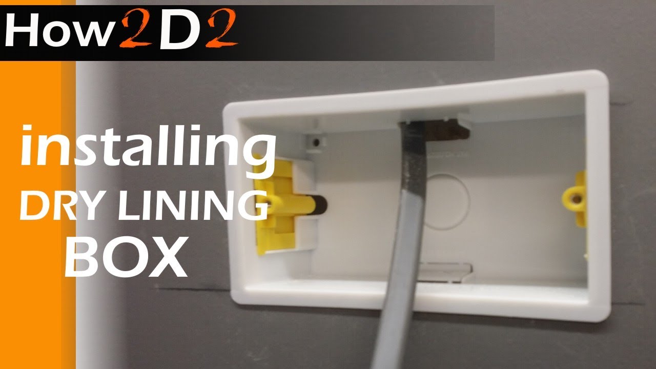 How to install dry lining electrical box Fitting electrical box in plasterboard