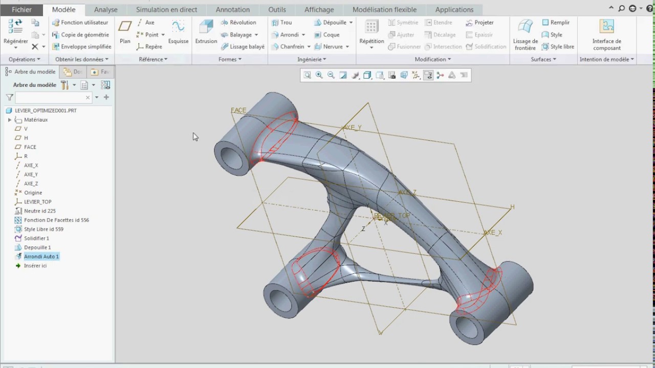 Optimisation topologique avec Creo pour du moulage