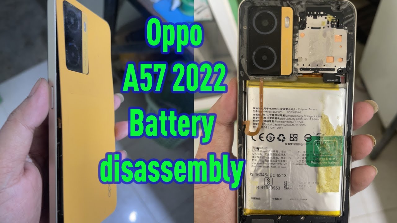 Oppo A57 2022 Battery disassembly