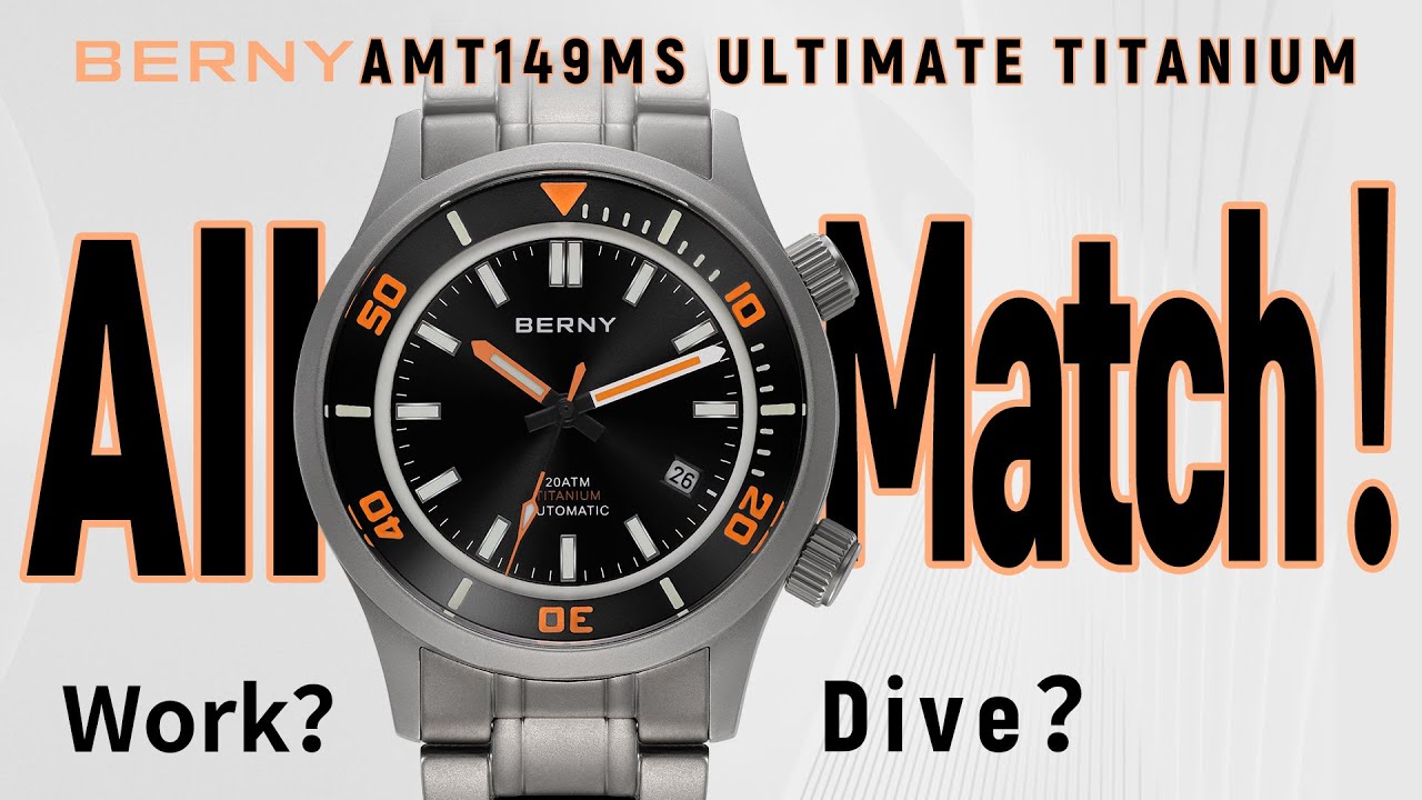 BERNY 2025 Original Best-Value Full Titanium Automatic Dive Watch-200M WR, Sapphire, Super Luminous