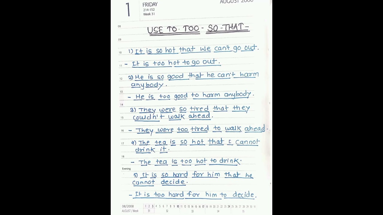 Using So That and Too to #english #grammar