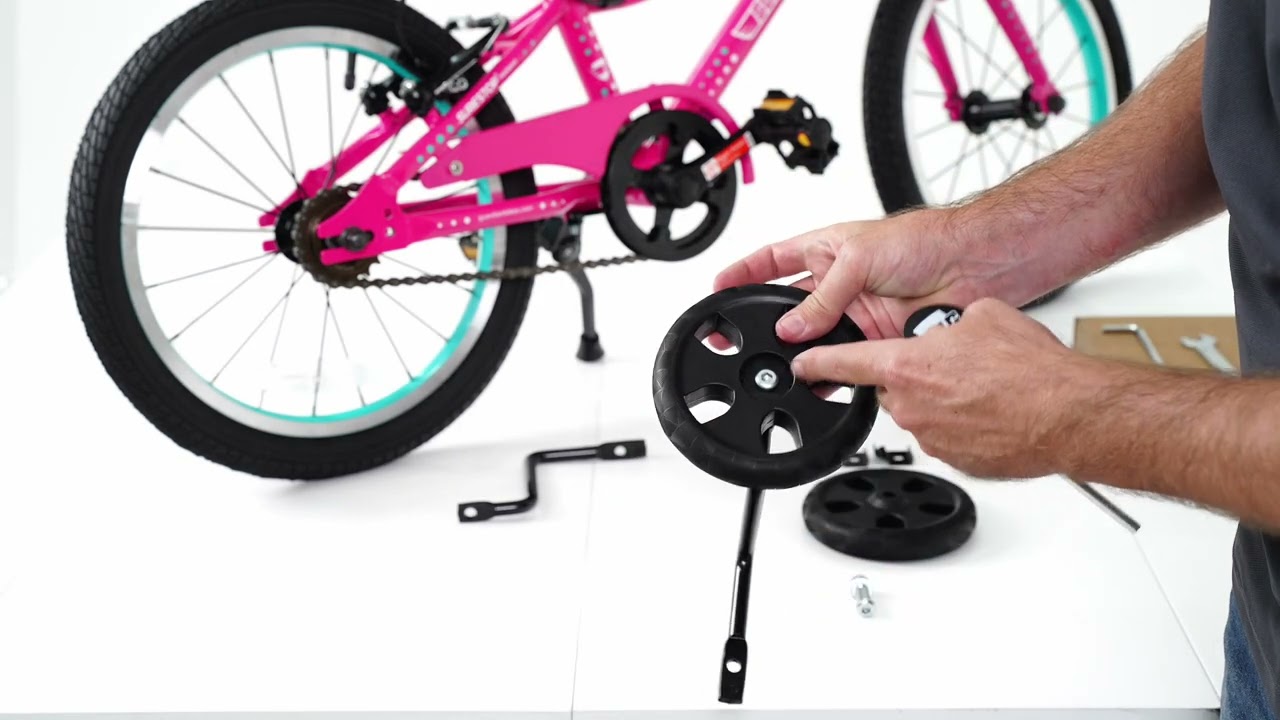 Установка учебных колёс — для маленьких велосипедов 14, 16 и 20 дюймов