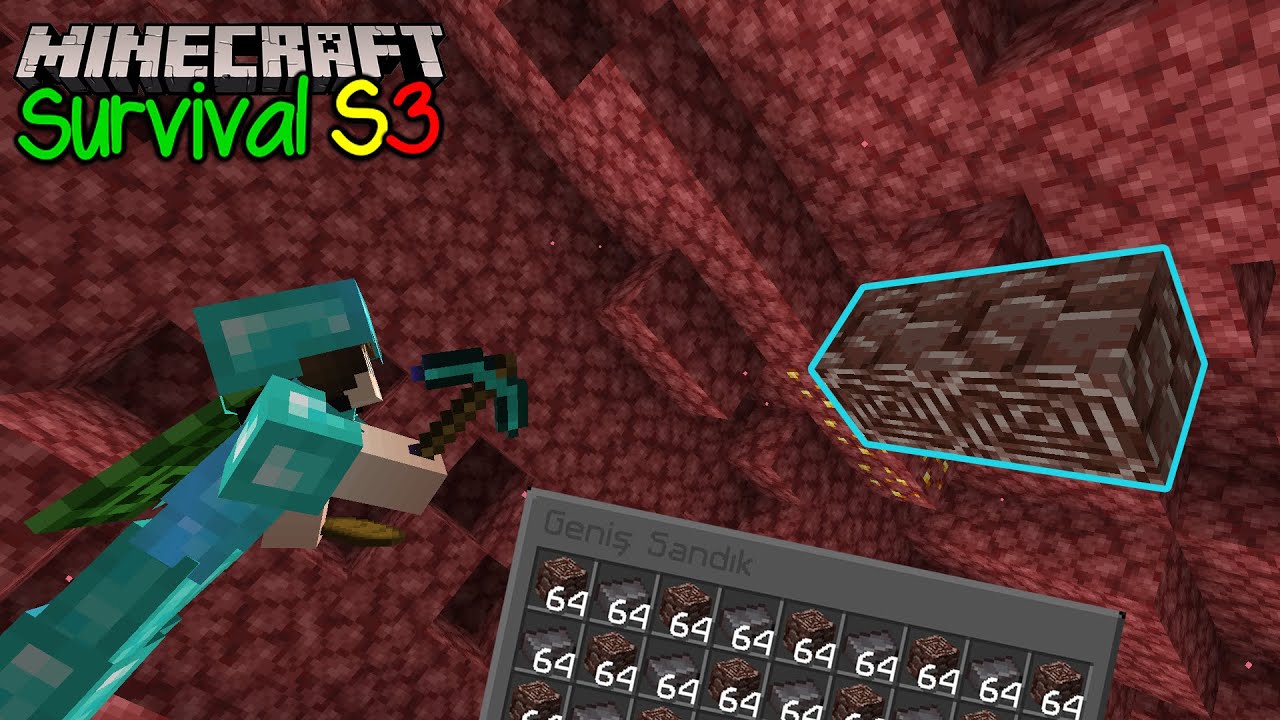 NETHERITE Bulmanın EN HIZLI Yolu !! / Minecraft Survival S3 B6