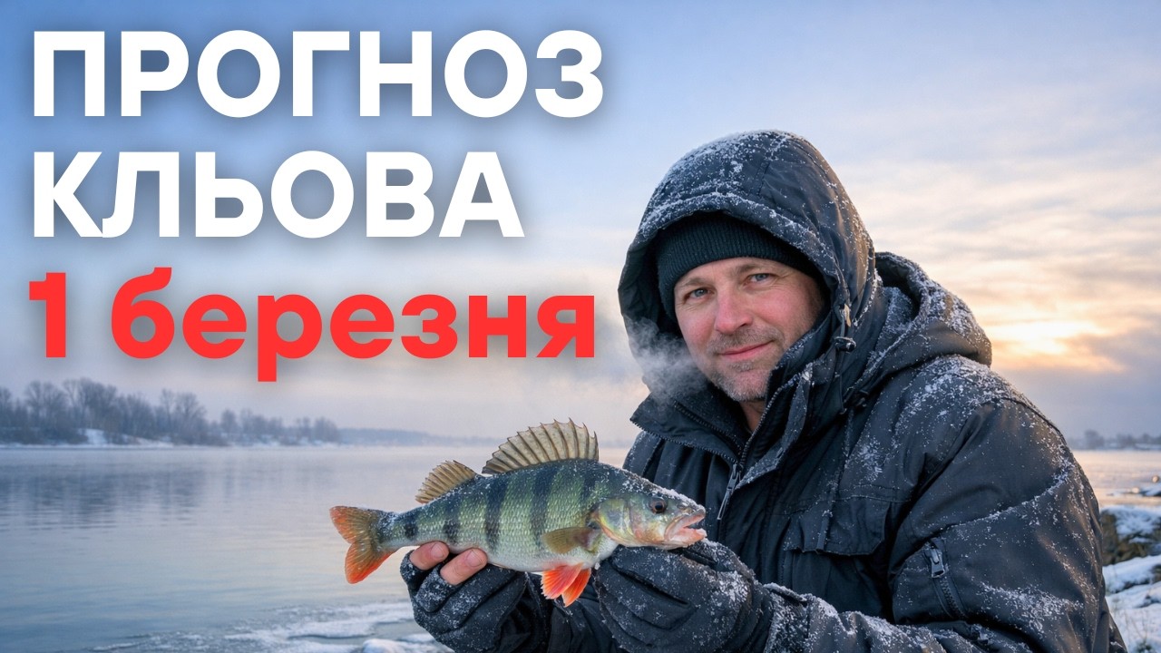 Прогноз кльова на 1 березня 2026 | Календар рибалки