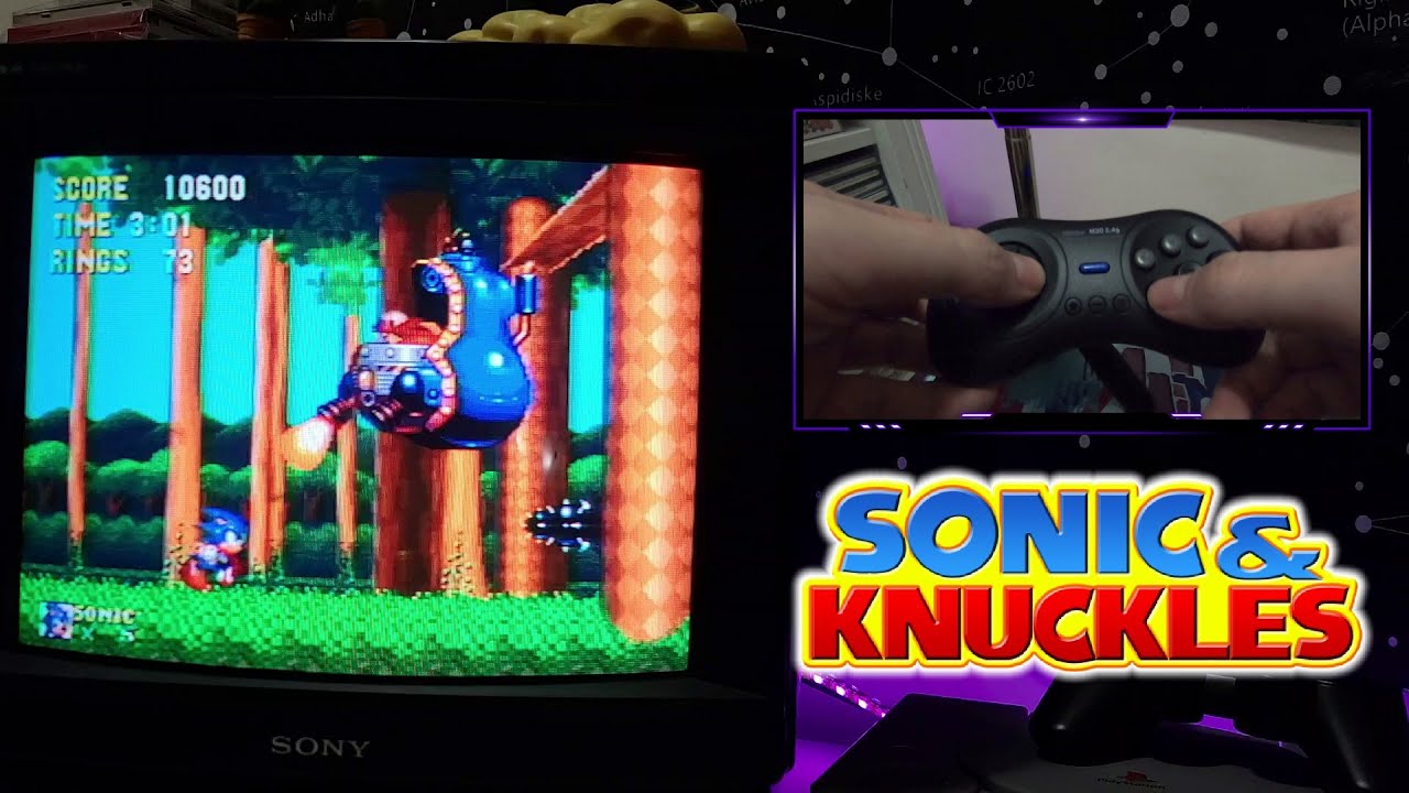 Sonic & Knuckles Gameplay on an original Mega drive/Genesis with a Trinitron CRT TV