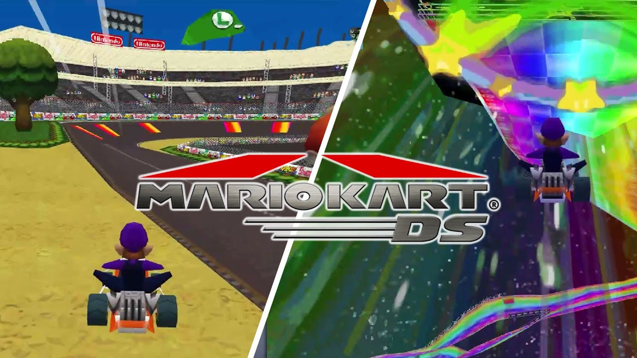 MARIO KART WII Nitro Tracks in MARIO KART DS | Mario Kart DS Wii Edition Demo | Custom Tracks