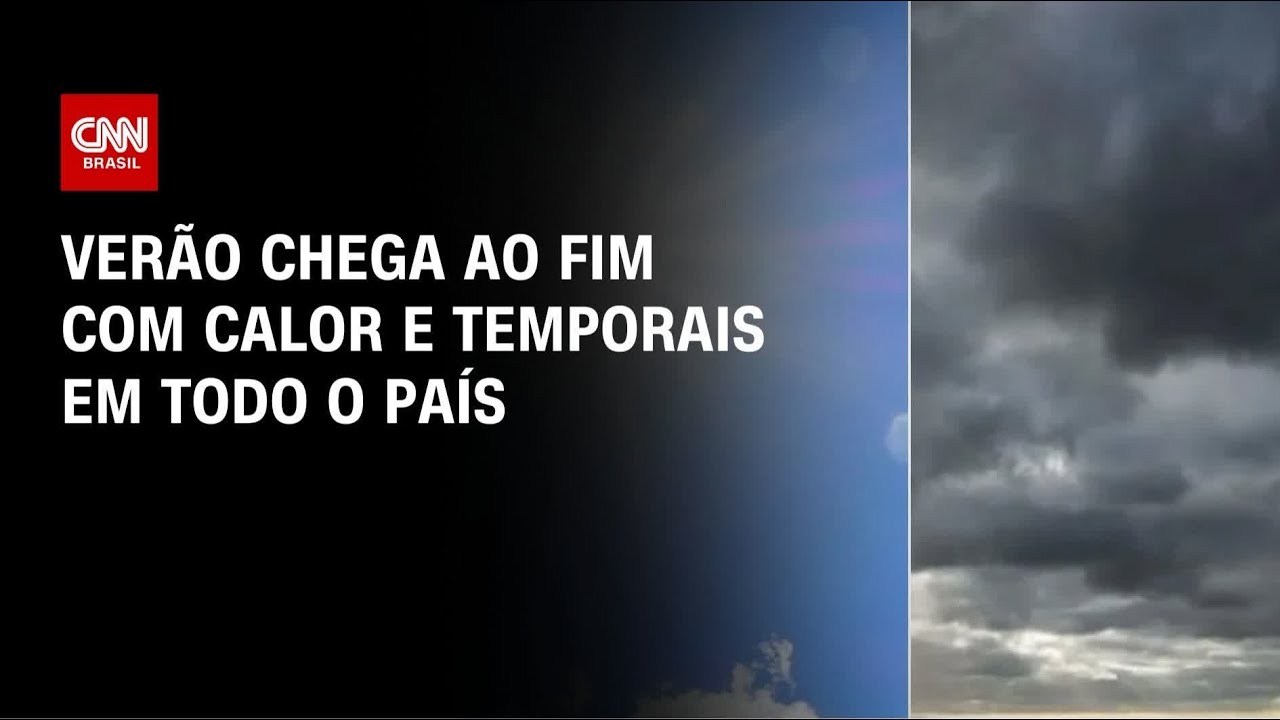 Previs&atilde;o do tempo: Ver&atilde;o chega ao fim com calor e temporais em todo o pa&iacute;s | CNN PRIME TIME