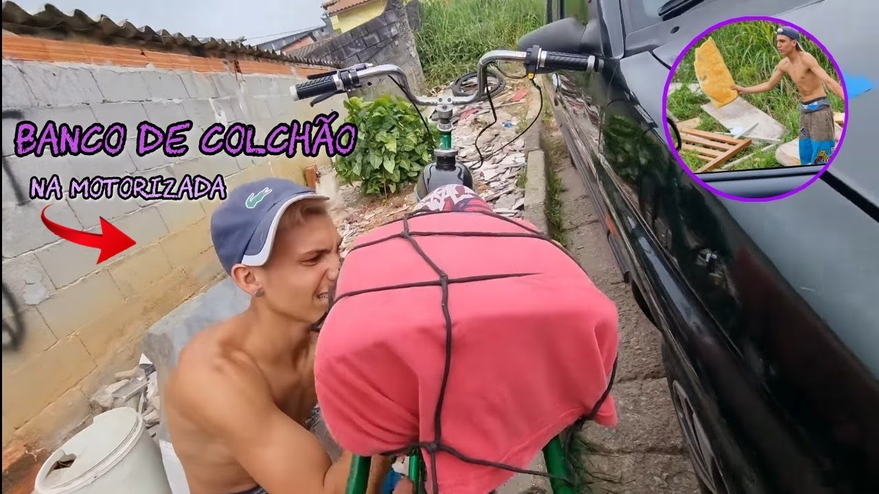 FIZEMOS UM BANCO DE COLCHÃO NA BICICLETA MOTORIZADA