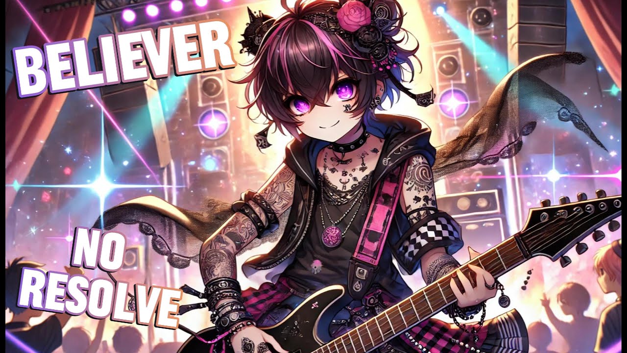 「Nightcore」 Believer 🎸 [No Resolve & StateOfMine] (Imagine Dragons Rock Cover)