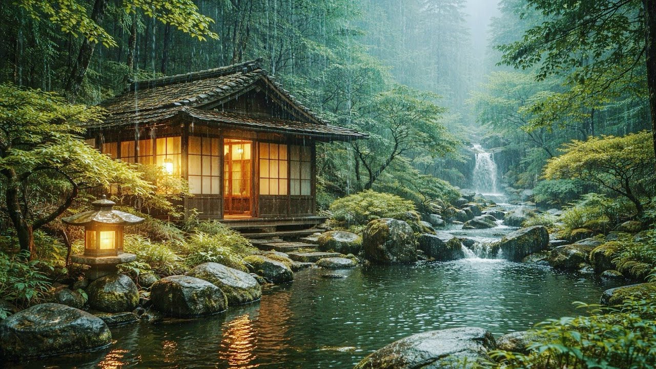 Rain sounds with relaxing piano music for Deep Sleep, Meditation and Stress Relief