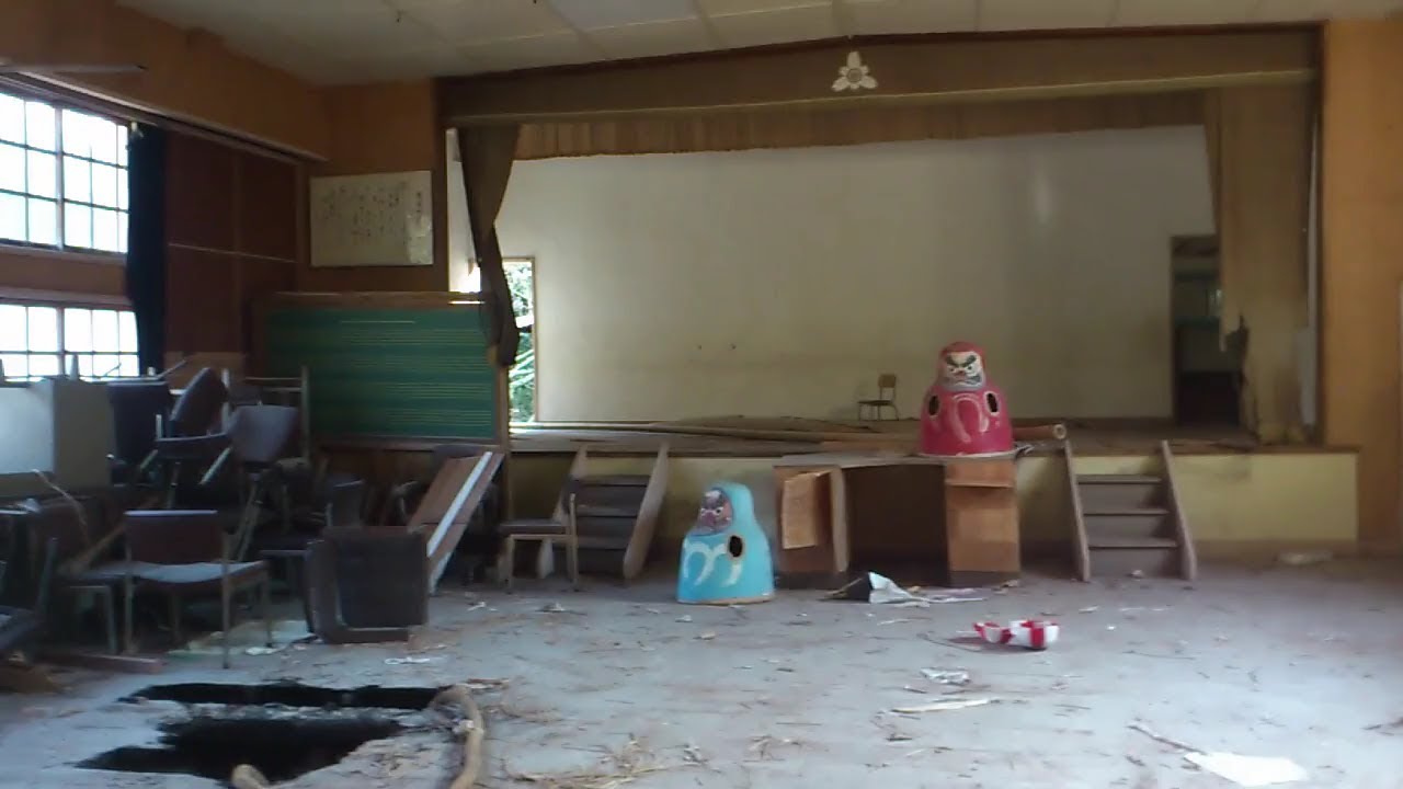 【廃墟】三瀬川小学校　木造校舎　【廃校】だるまさんは転ばない　山口