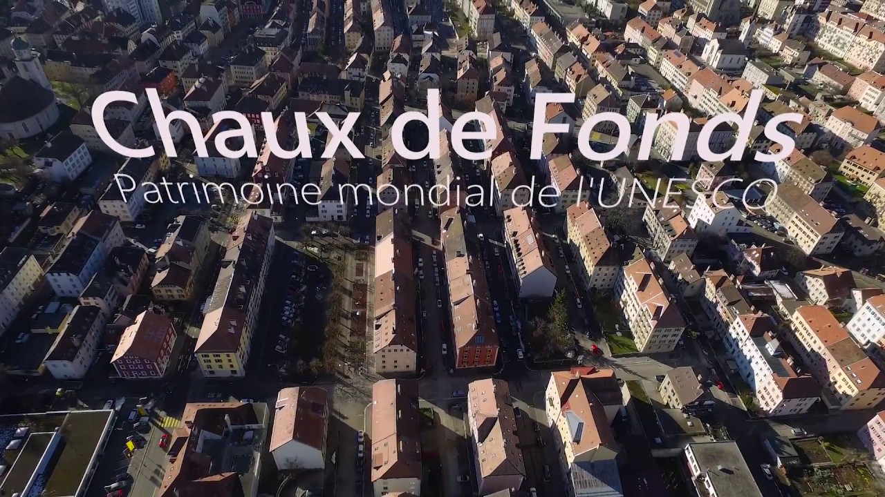 Vue aérienne de la Chaux de Fonds en Drone