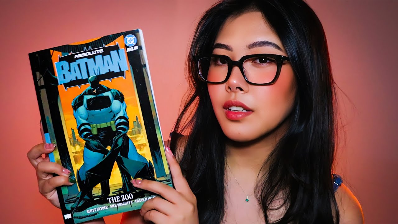 ASMR 📖 Reading 'ABSOLUTE BATMAN' Comic 💥 Soft Whispers & Paper Tracing For Sleep 💤