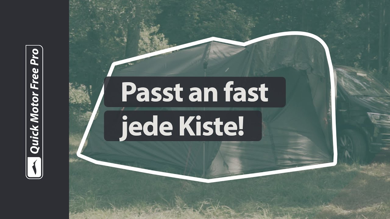 qeedo Quick Motor Free Pro (2020) - Teaser f&uuml;r das freistehende Busvorzelt f&uuml;r fast alle Camper ⛺️