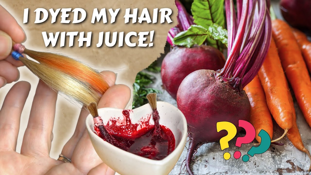 Can Carrot & Beetroot Juice Dye Hair? Natural Hair Dye Experiment (Shocking Results!)