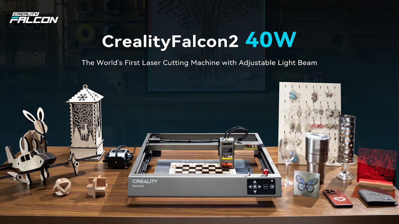 CrealityFalcon2 40W | The World's First Laser Cutting Machine with Adjustable Light Beam