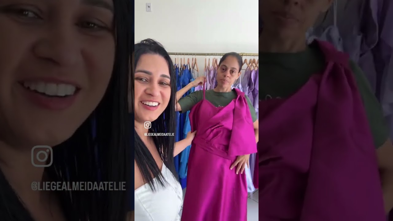 Estamos ao vivo.  Mostrando os vestidos no Atelie. 