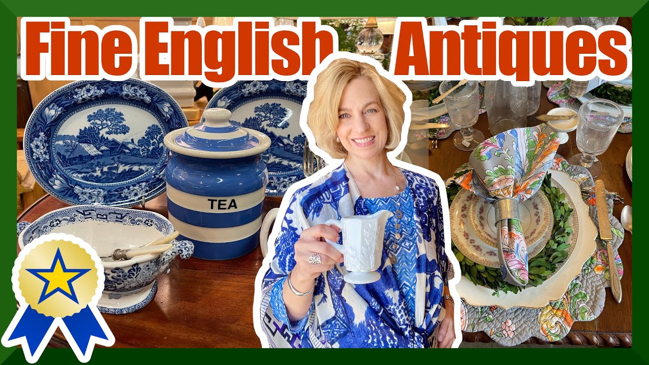 Fine English Antiques! Barley Twist, tea caddies, Cornishware, and a mix of modern elements.