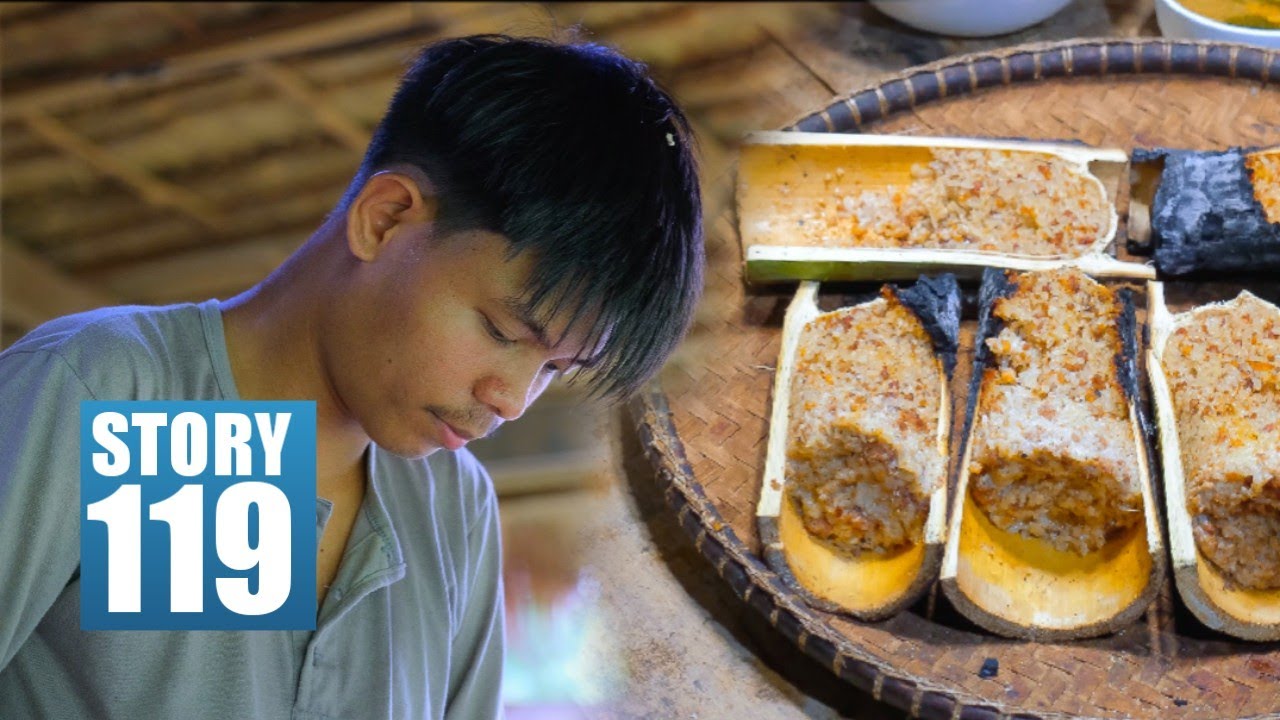 Using bamboo tubes to cook rice and meat! | Binungey dish | Gayyem Ben