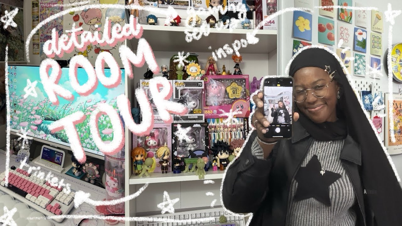 detailed room tour ⋆౨ৎ˚ : girly, gaming setup, maximalist, trinkets, and more